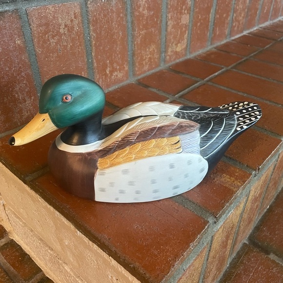 Duck Decoy Or Table Figurine Vintage Ceramic Nice Realistic Painted - Picture 1 of 9